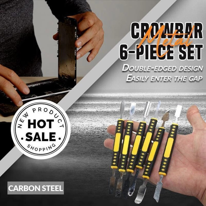 6PCS Metal Crowbar Prying Opening Repair Tool Kit For Mobile Phone Notebook Dual Heads Metal Spudger Home Hand Tools Sets
