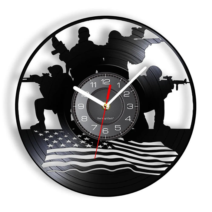 Veteran Soldiers Wall Clock