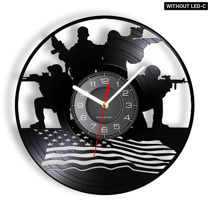 Veteran Soldiers Wall Clock