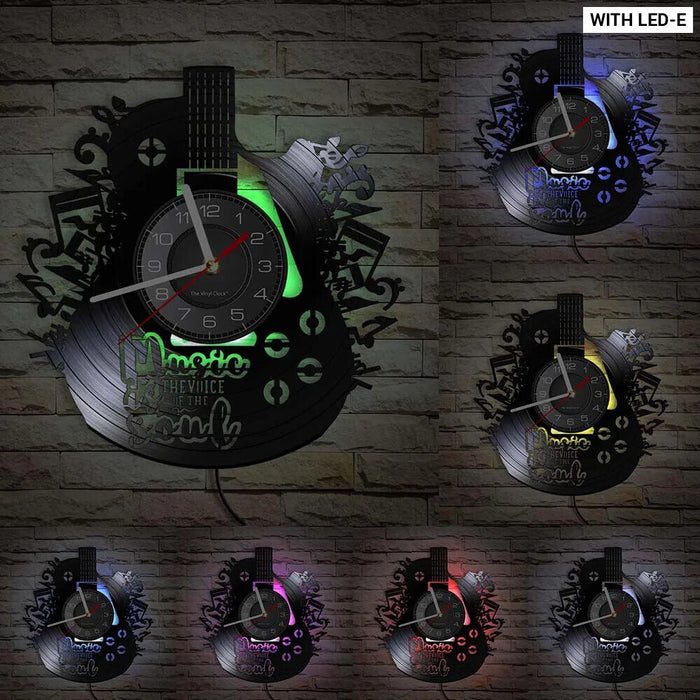 Music Speaks Vinyl Record Wall Clock