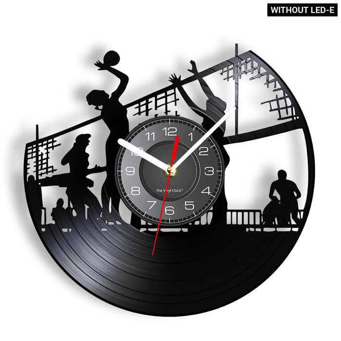 Beach Volleyball Vinyl Record Wall Clock