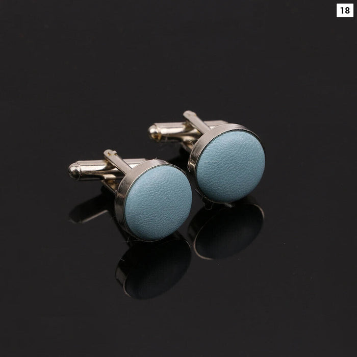 Solid Colour Cufflinks Mens Wedding Accessory