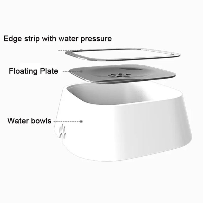 Pet Water Bowl With Anti Overflow Design