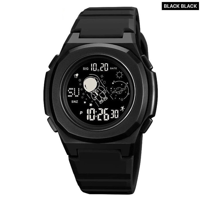 Men's Silicone Analog Date Calendar Display Digital 5ATM 50M Water Resistant Wristwatch