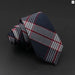 Handmade 6cm Skinny Ties For Men Striped Plaid Cotton Black