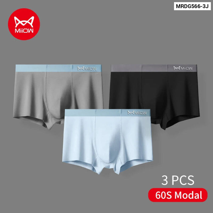 Pack Of 3 Antibacterial Cotton Boxer Shorts For Men