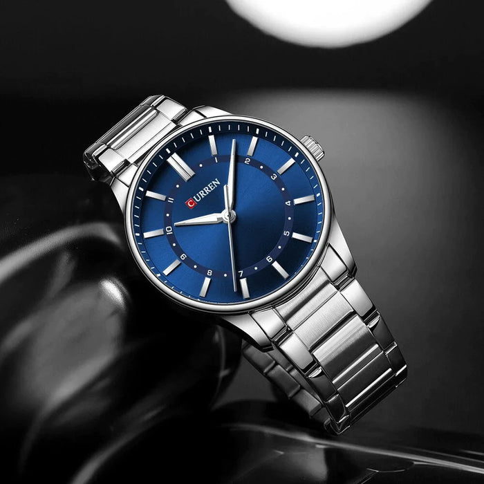 Casual Stainless Steel Quartz Luminous Hands Watches Male Clock