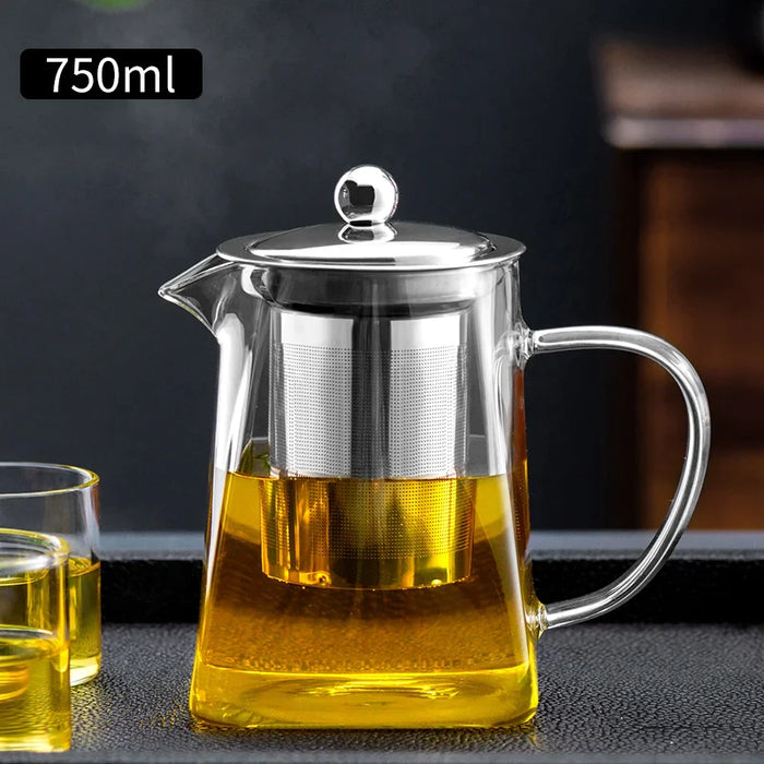 Heat Resistant Glass Tea Pot For Kung Fu Tea And Puer Tea