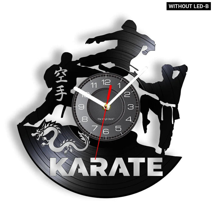 Retro Karate Record Wall Clock