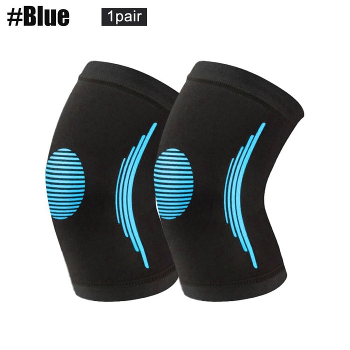 2Pcs Elastic Sports Compression Knee Brace for Running Basketball Weightlifting