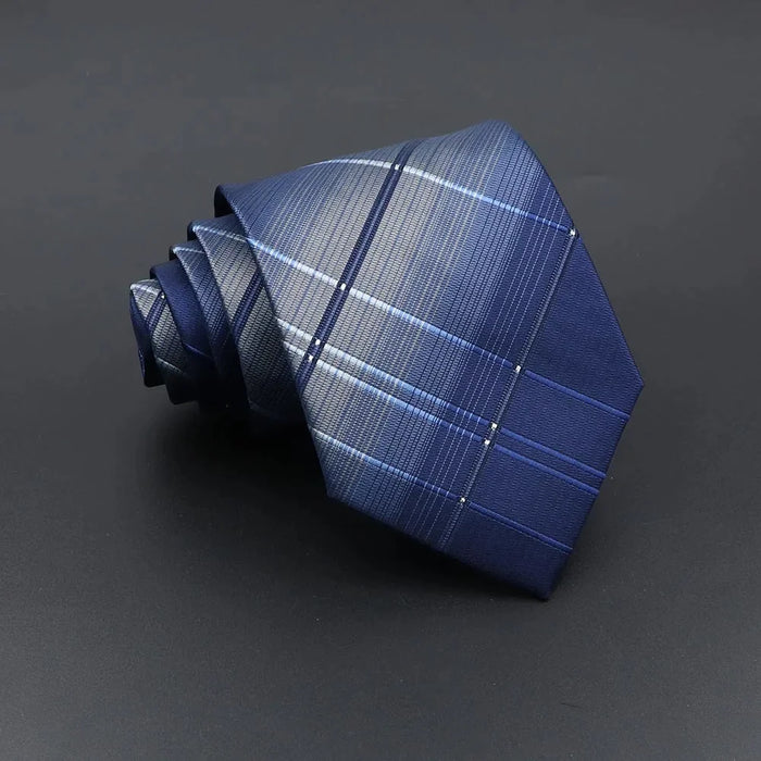 Classic Jacquard Plaid Tie For Business Weddings And Daily Wear