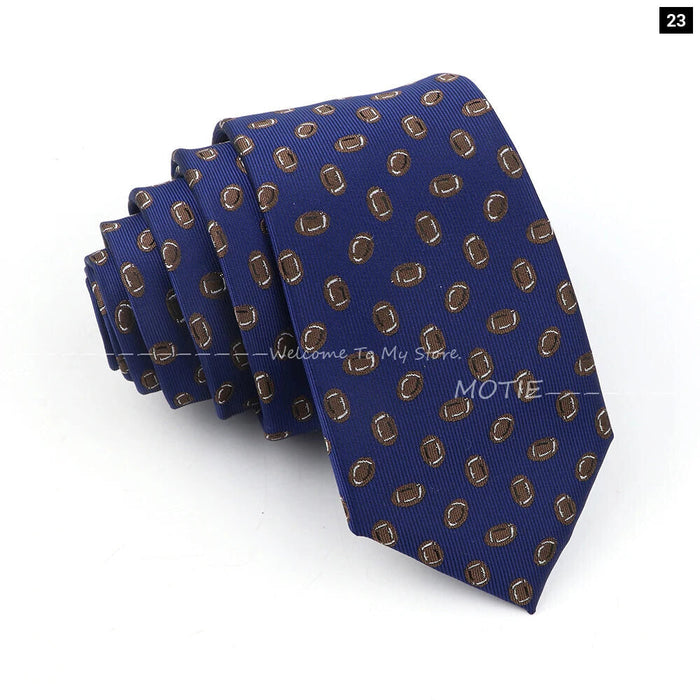 Blue Sailboat Necktie For Men Weddings Parties And Daily Wear