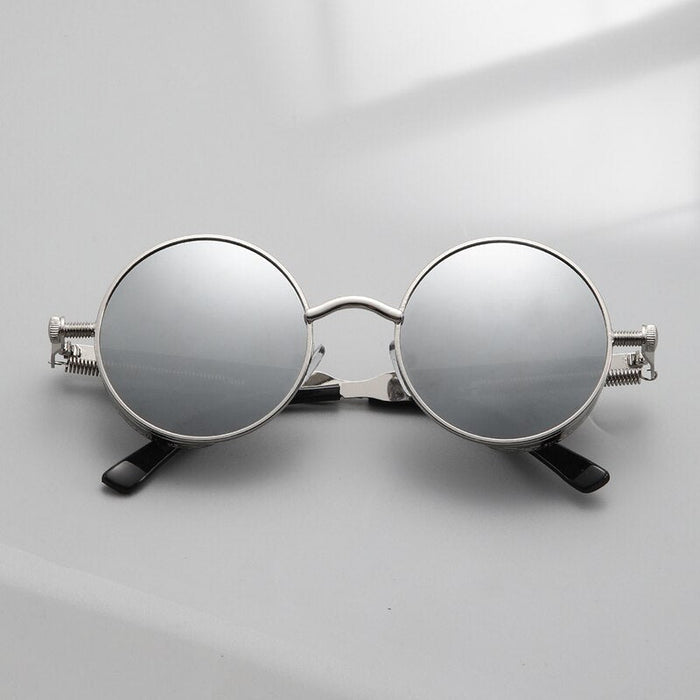 Metal Steam Punk Style Sun Glasses Steampunk Fashion Men Retro Round Sunglasses