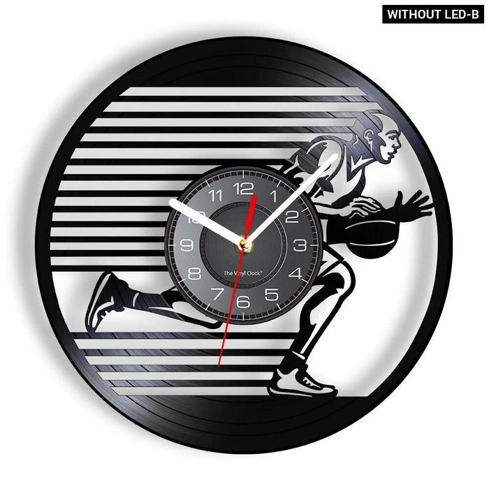 Silhouette Dunking Vinyl Record Clock