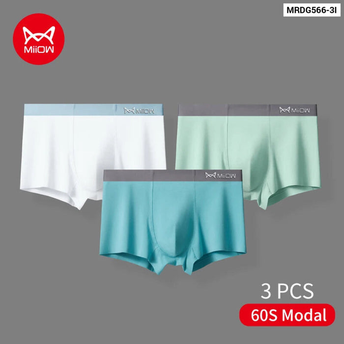 Pack Of 3 Antibacterial Cotton Boxer Shorts For Men