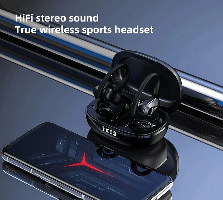 Wireless Bluetooth 5.3 Noise Reduction Lp75 Ture Ear Hook Hifi Stereo Waterproof Gaming Sports Earphones