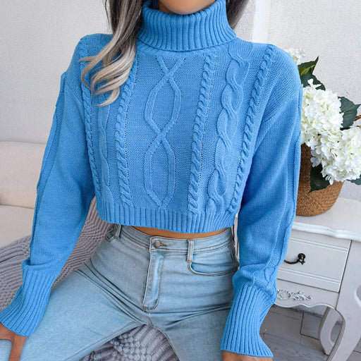 Knitted Turtleneck Sweater For Women