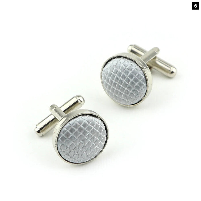 Plaid Cufflinks For Men