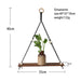 2 Piece Wood Bead Macrame Leaf Wall Shelf Set