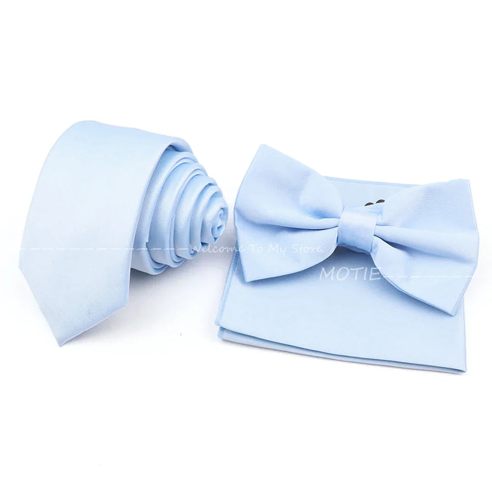 Colourful Bowtie Set Polyester For Mens Business And Wedding