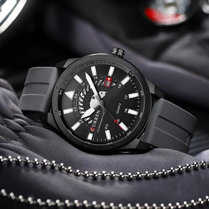 Fashion Casual Silicone Small Dial Quartz Watch For Men