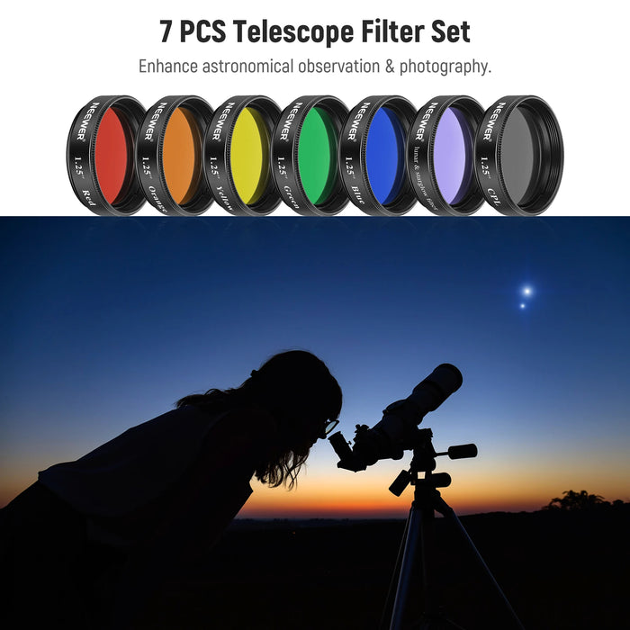 Enhance Lunar Observation With 1.25 Telescope Moon & Cpl Filter Set