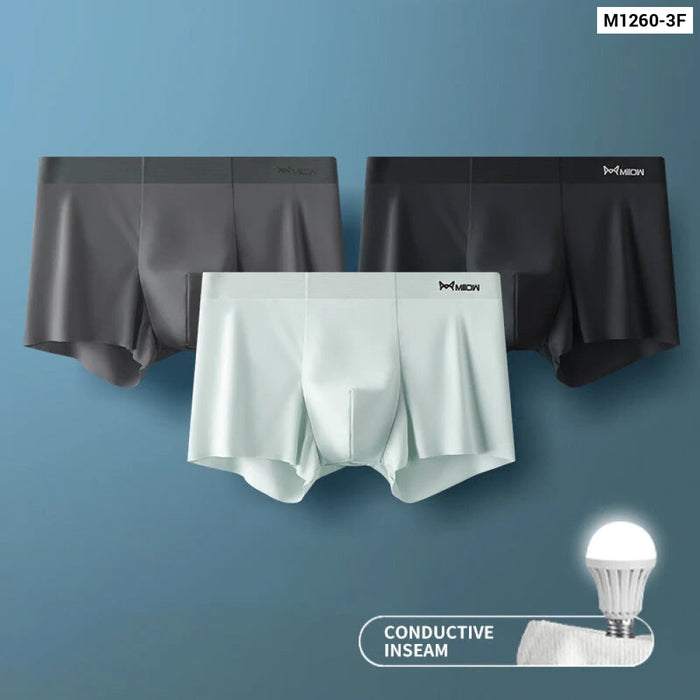 3 Piece Mens Ice Silk Boxer Briefs