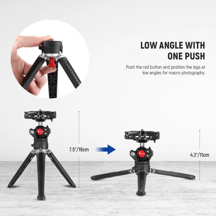 Flexible Mini Tripod For Vlogging & Filming Phone & Action Camera Compatible