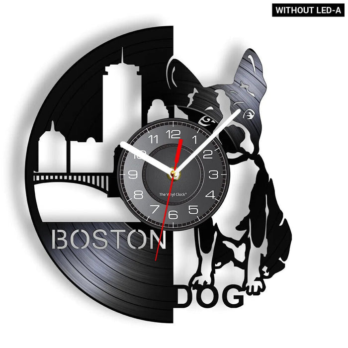 French Bulldog Vinyl Record Wall Clock