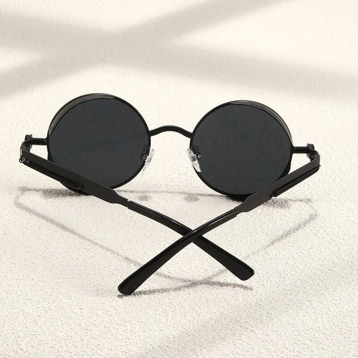 Metal Steam Punk Style Sun Glasses Steampunk Fashion Men Retro Round Sunglasses