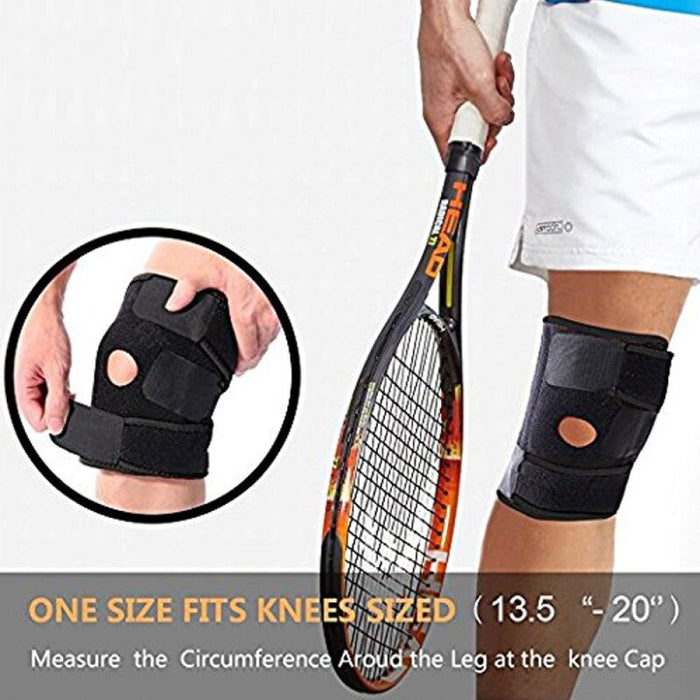 1Pc Adjustable Open Patella Nylon Knee Brace For Outdoor Sports