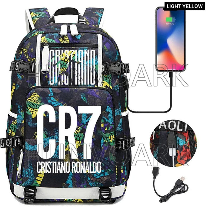 Unisex Cr7 Football Casual Daypack School Bag