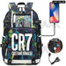 Unisex Cr7 Football Casual Daypack School Bag