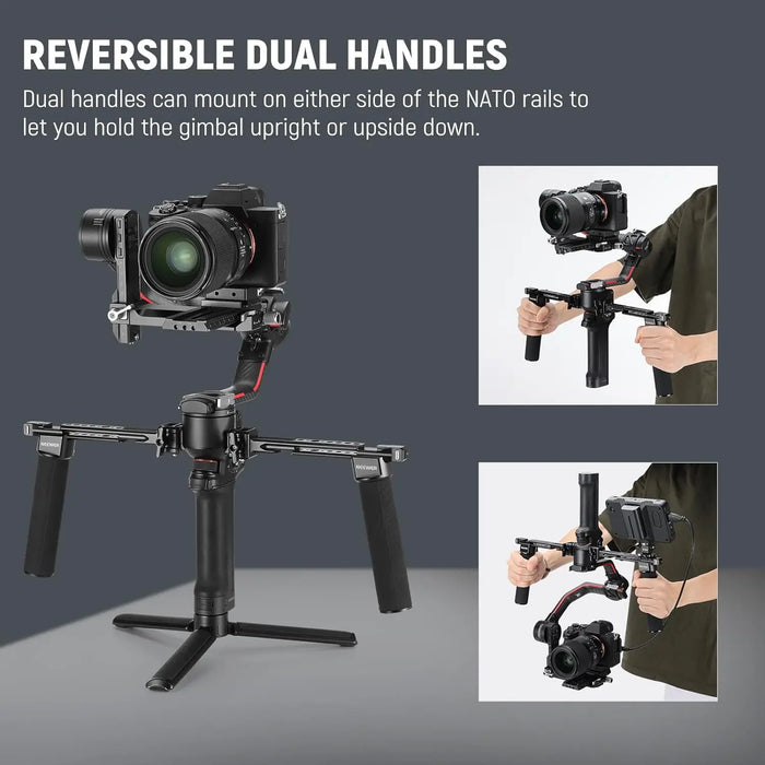 Dual Handgrip For Dji Ronin Gimbals Dual Handle Kit With 2 Mini Nato Rails