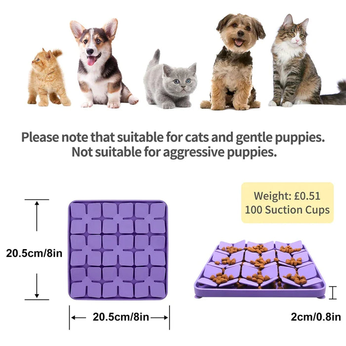 Silicone Puzzle Dog Bowl Slow Feeder Mat