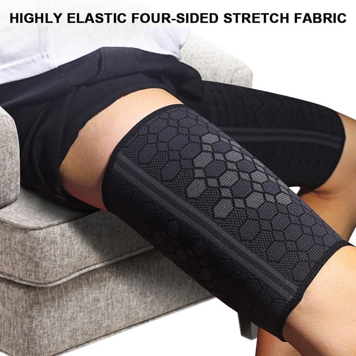 Breathable Elastic Thigh Compression Sleeves For Muscle Strain Protector Cycling Running