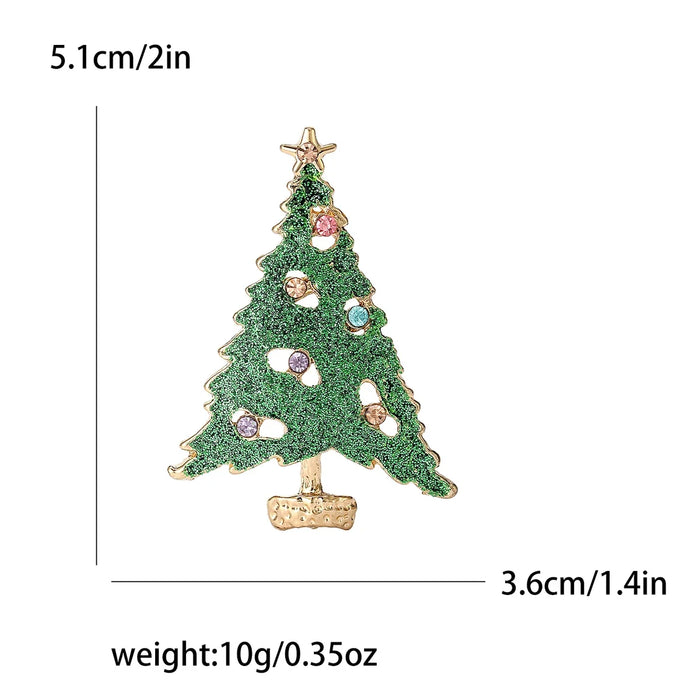 Christmas Tree Lapel Pin For Women Holiday Brooch