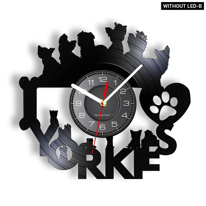 Yorkie Portrait Vinyl Record Wall Clock