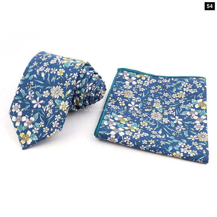 Floral Cotton Tie Set For Parties And Daily Wear