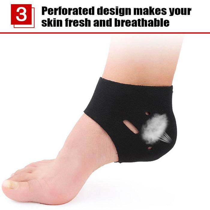 2Pcs/Pair Breathable Moisturizing Heel Socks For Foot Arch Pain & Cracked Foot Skin