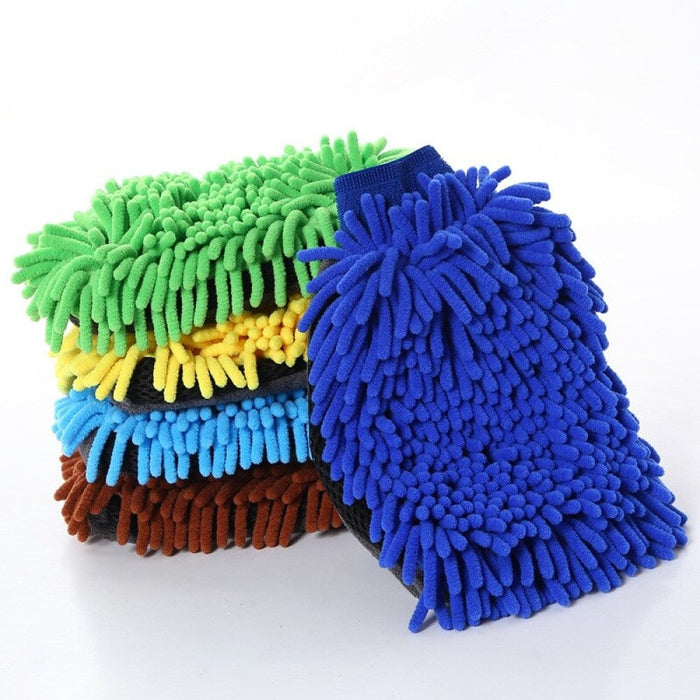 Car Wash Cleaning Gloves Microfiber Towel Chenille 2 in 1 Car Wash Cleaning Cloth Car Cleaning Accessories