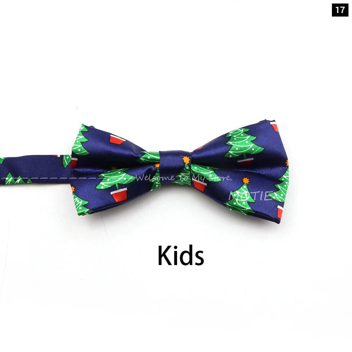 Christmas Bowtie Snowflake Pattern Polyester Parent-Child Wedding Party Accessories