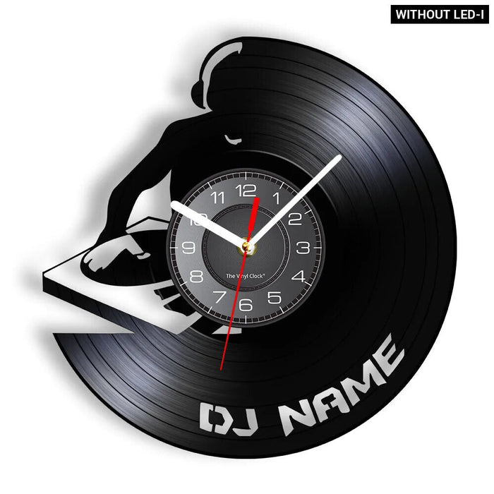 Personalized Dj Vinyl Record Wall Clock