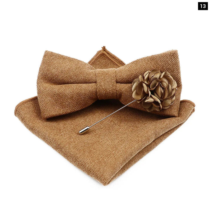 Super Soft Suede Bowtie Set For Weddings