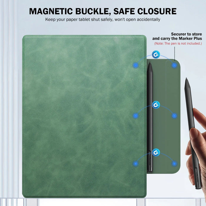 Lightweight Ultra-Thin Magnetic Case with Wide Pen Protective Clasp For Remarkable 2 Tablet