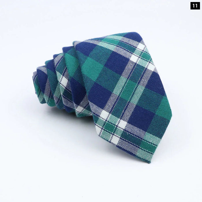 Cotton Plaid Ties For Weddings