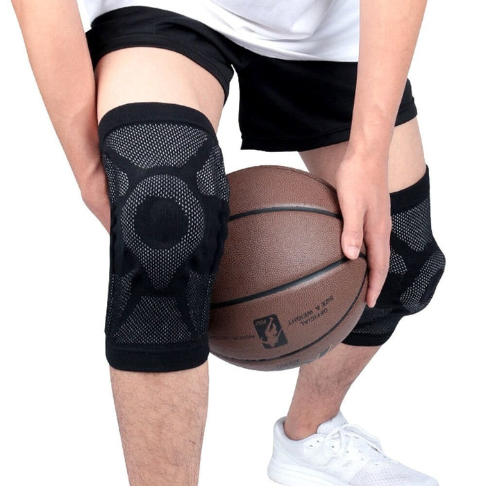 Non-slip Breathable Leg Sleeve Knee Pad With Thickened Silicone Ring