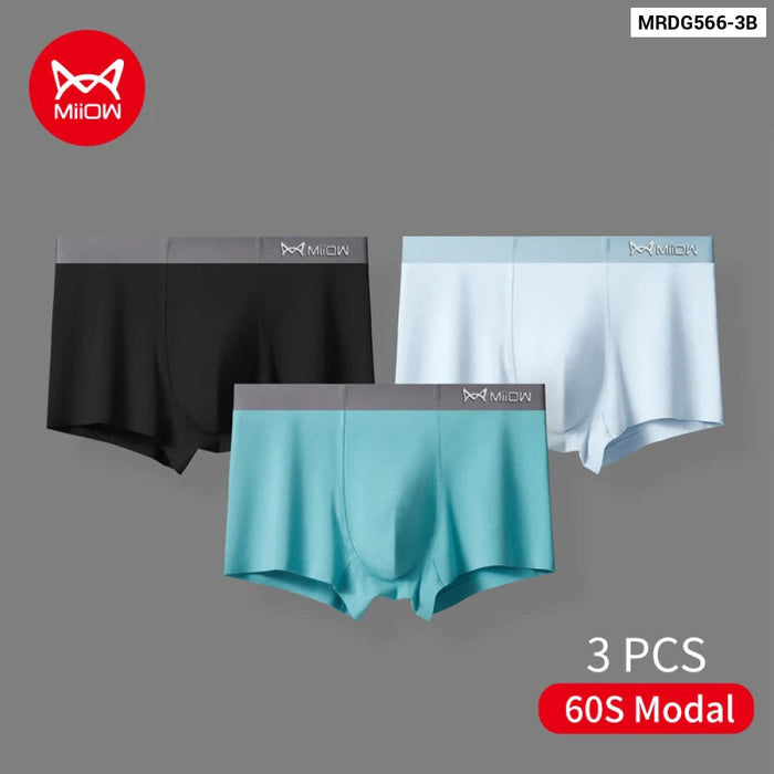 Pack Of 3 Antibacterial Cotton Boxer Shorts For Men