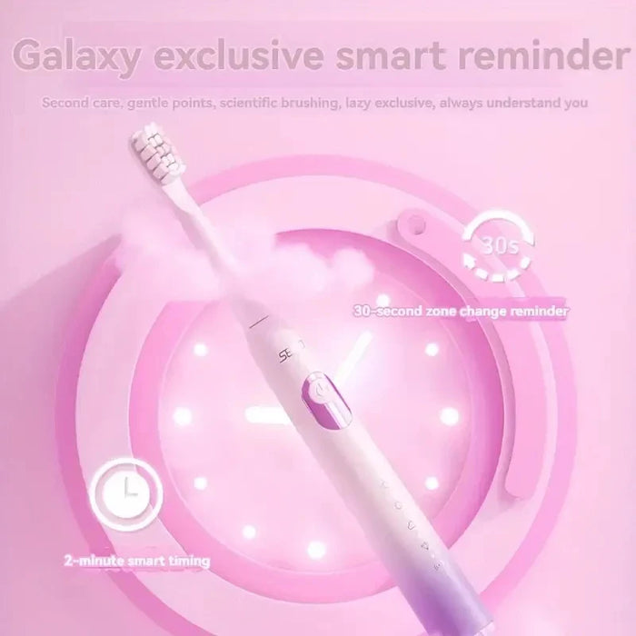 Colourful Electric Toothbrush 5 Modes 2 Heads