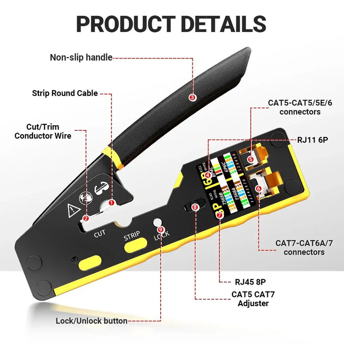 3 In 1 Rj45 Network Crimper